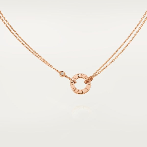 【年内最大級のビッグセール開催！】最大級の大特価★★人気商品Cartier(カルティエ) Love ネックレス、ダイヤモンド2石★LOVE ネックレス 18K